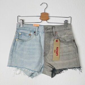 LEVI'S 501 Premium Denim Shorts In Color Block-blue